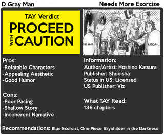 Illustration for article titled TAY Explores Comics: D Gray Man